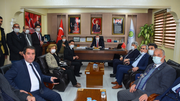 İyi Parti Yerel Yönetimler Başkanı Muğla Milletvekilimiz Prof. Dr. Metin Ergün ile Heyeti, Başkan DOĞAN'ı Makamında Ziyaret Etti