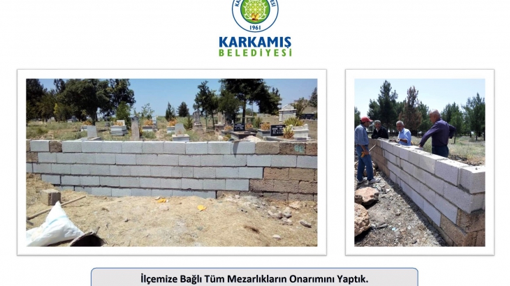Karkamış Belediye Başkanı Ali DOĞAN Hizmetinde İlçemize Bağlı Tüm Mezarlıkların Onarımını Yaptık
