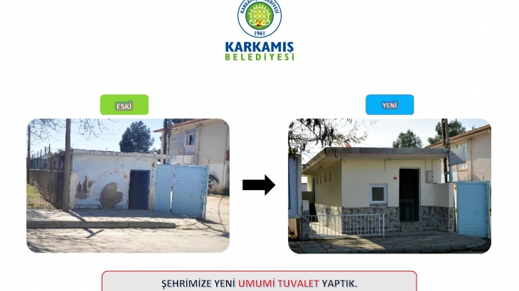 Karkamış Belediye Başkanı Ali DOĞAN Hizmetinde Şehrimize Yeni Umumi Tuvalet Yaptık